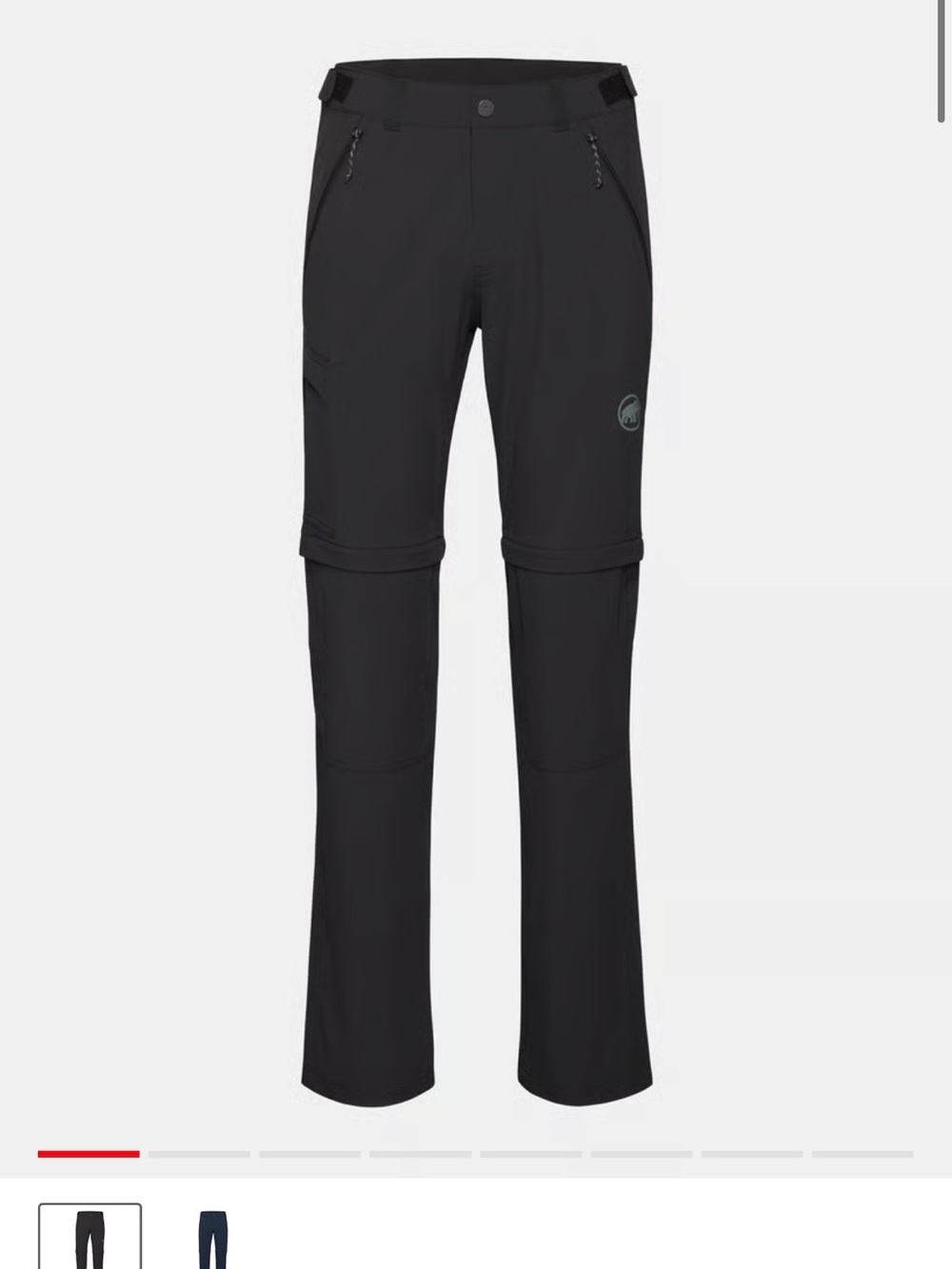 Mammut Men's Black Convertible Cargo Hiking Pants